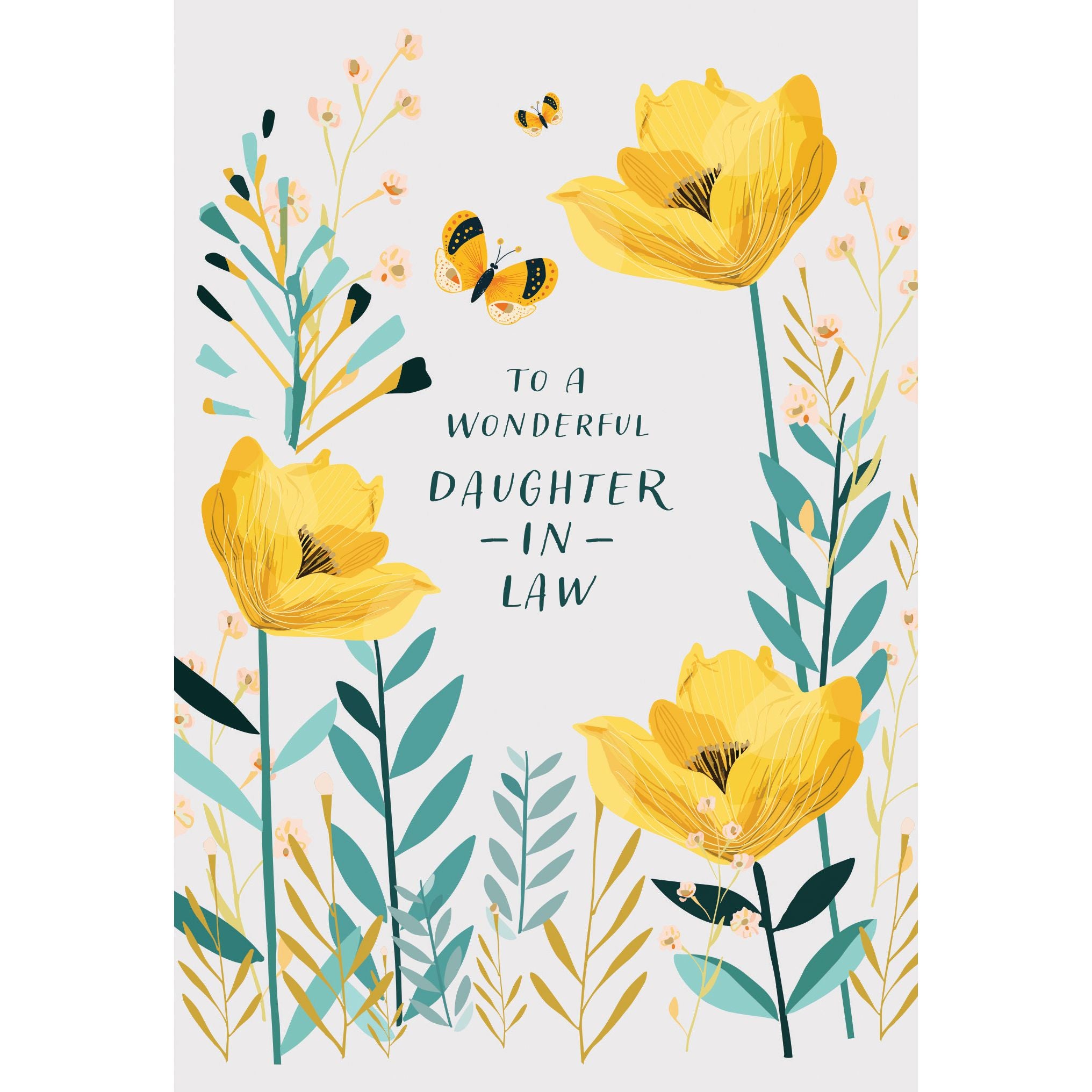 Yellow Flowers Mother's Day Card Daughter-In-Law